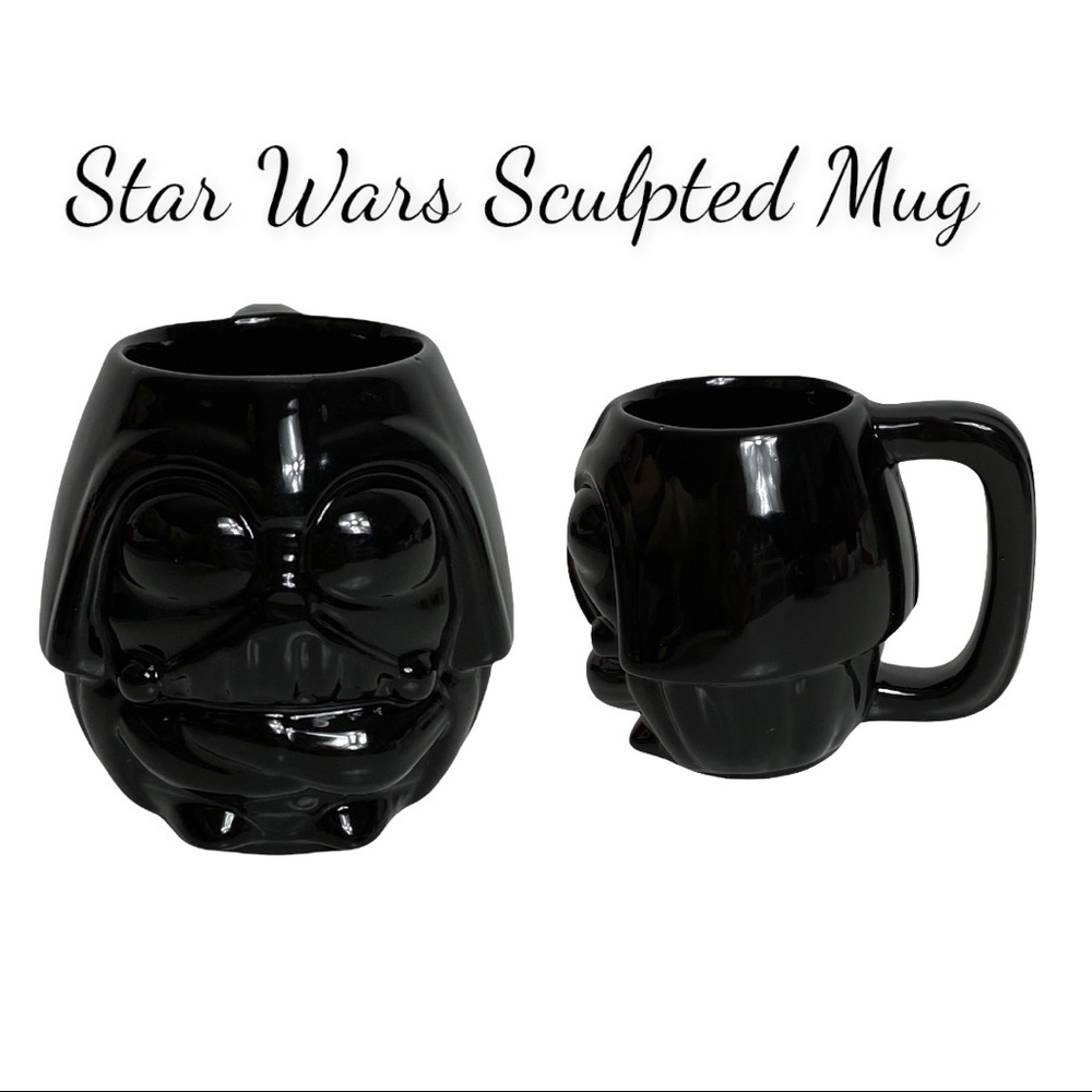 NWT Star Wars Black Sculpted 3D Darth Vader Mug